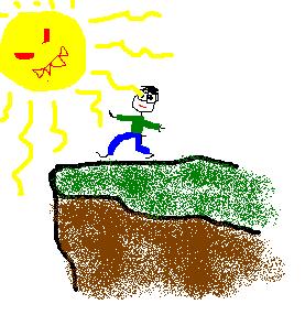 Tommy, geblendet von der Sonne